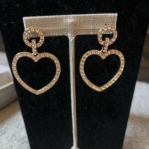 Park Lane Gold Heart Dangle Earrings